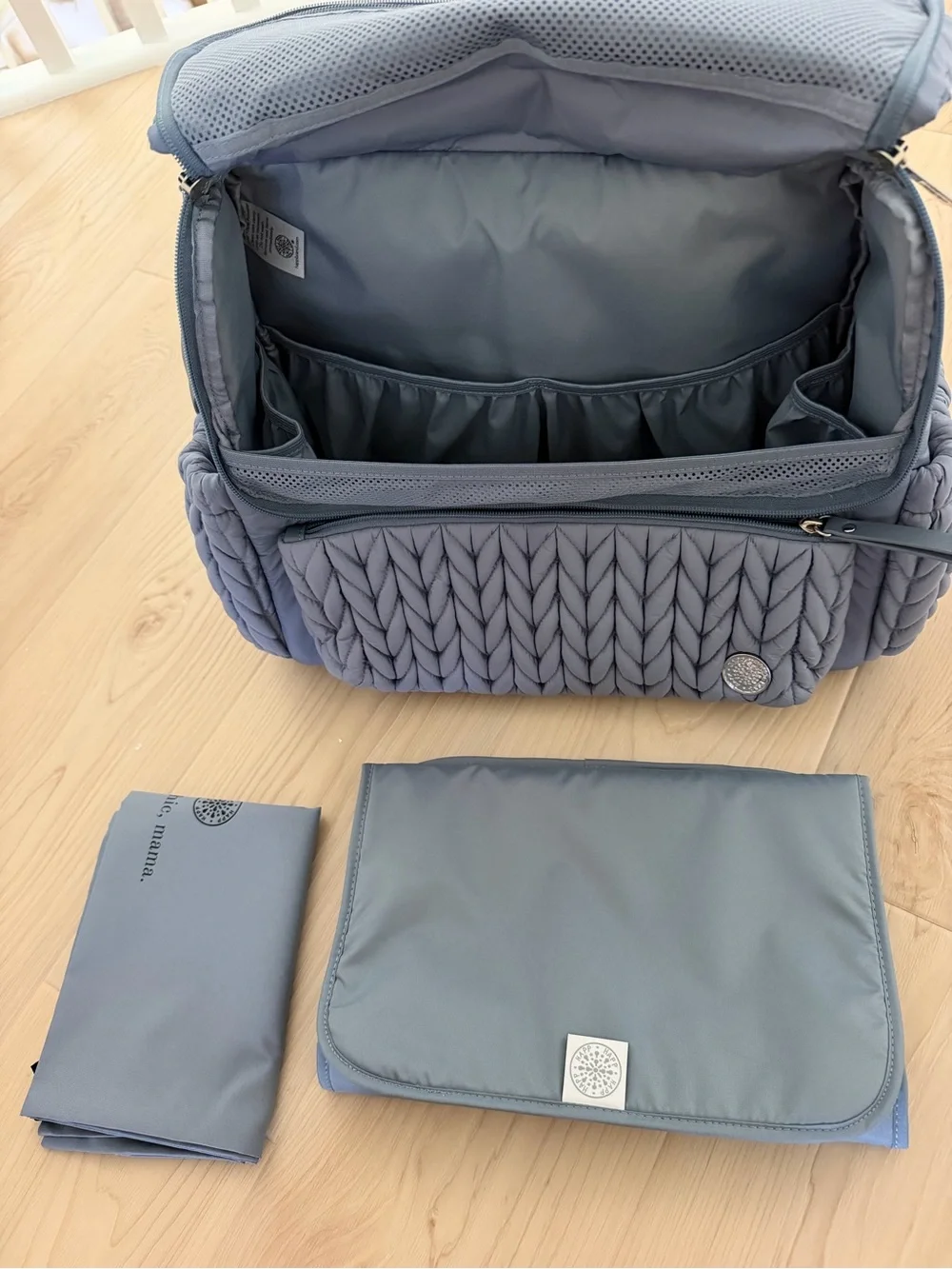 Happ Levy backpack ash blue diaper bag